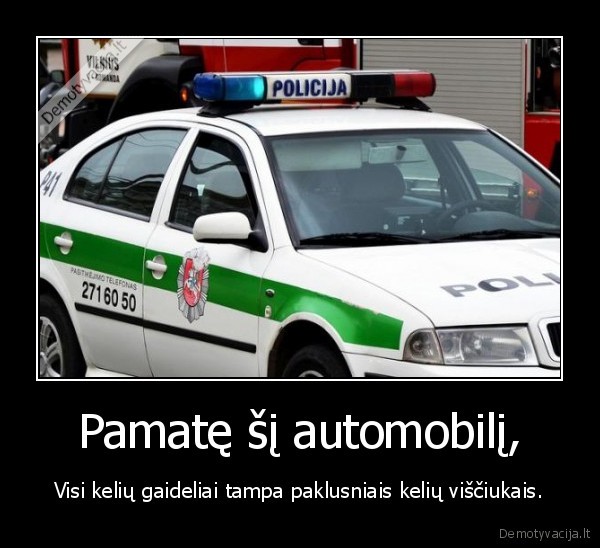 Pamatę šį automobilį, - Visi kelių gaideliai tampa paklusniais kelių viščiukais.. 