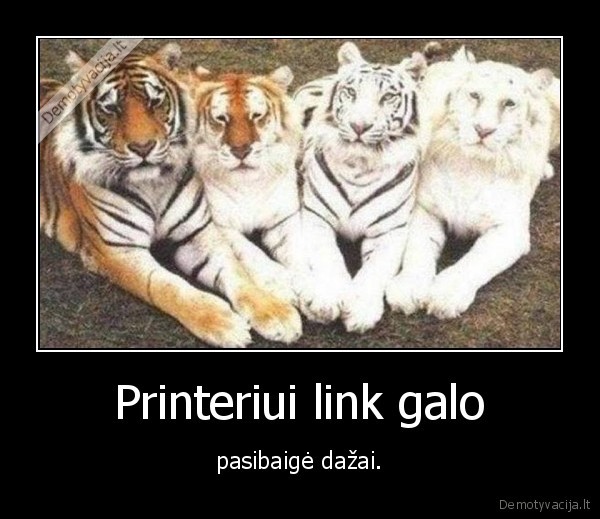 Printeriui link galo - pasibaigė dažai.. 
