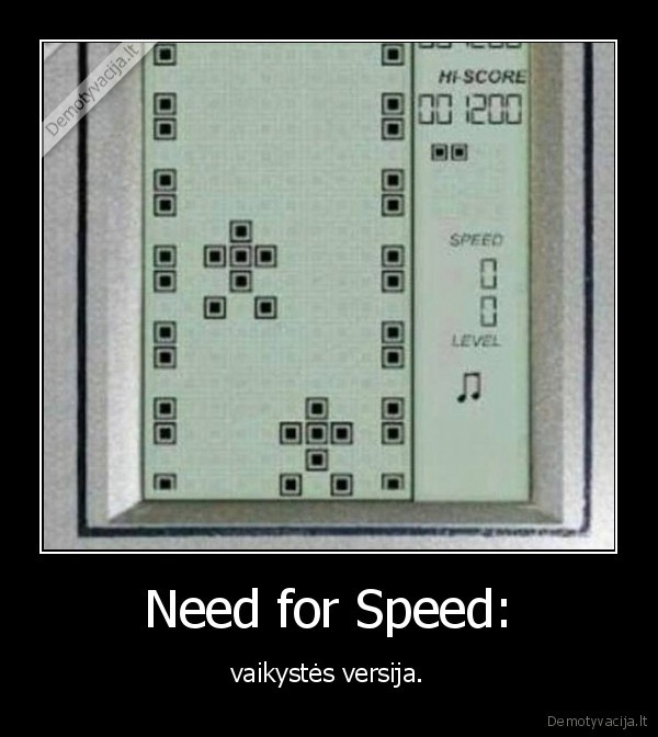 Need for Speed: - vaikystės versija.. 