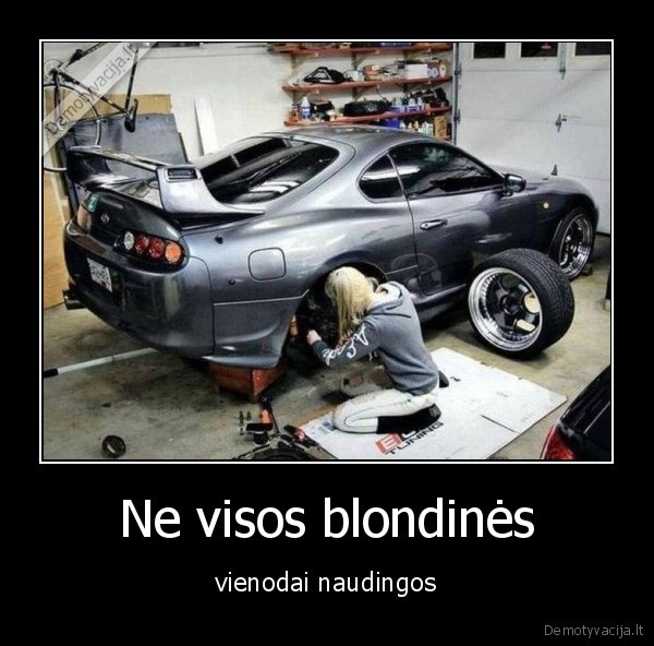 Ne visos blondinės - vienodai naudingos. 