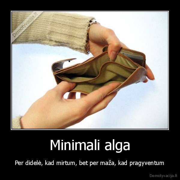 Minimali alga - Per didelė, kad mirtum, bet per maža, kad pragyventum