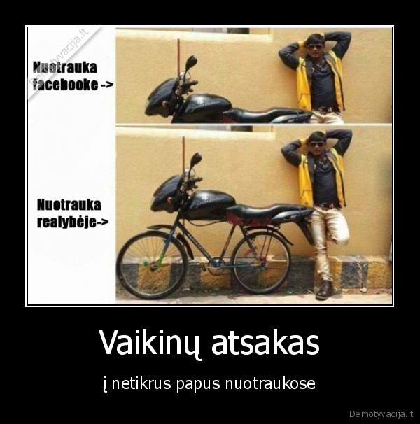 Vaikinų atsakas - į netikrus papus nuotraukose. 