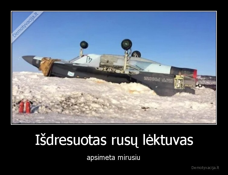 Išdresuotas rusų lėktuvas - apsimeta mirusiu. 