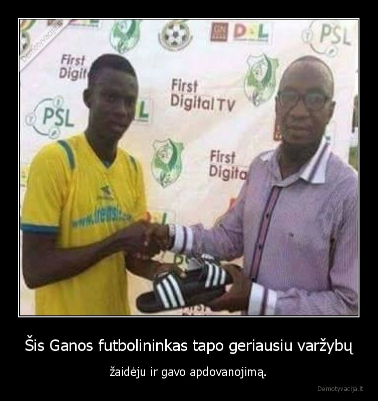 Šis Ganos futbolininkas tapo geriausiu varžybų - žaidėju ir gavo apdovanojimą.. 