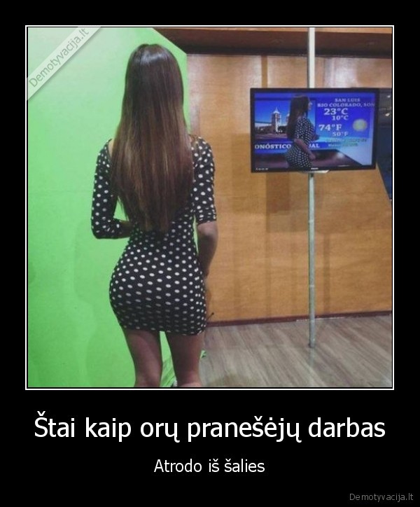 Štai kaip orų pranešėjų darbas - Atrodo iš šalies. 