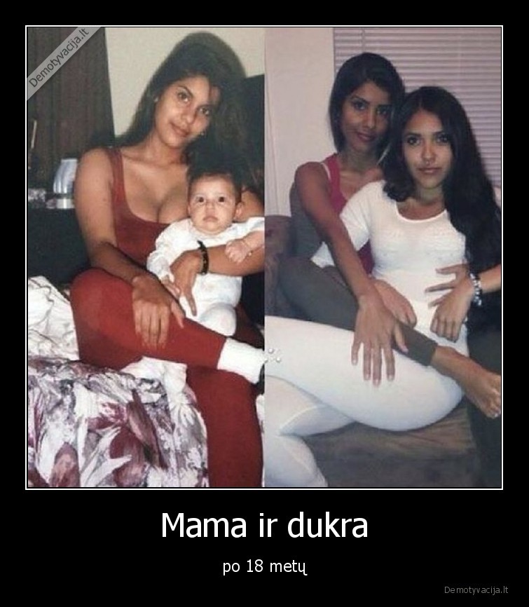 Mama ir dukra - po 18 metų. 
