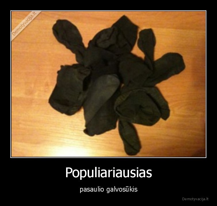 Populiariausias - pasaulio galvosūkis. 