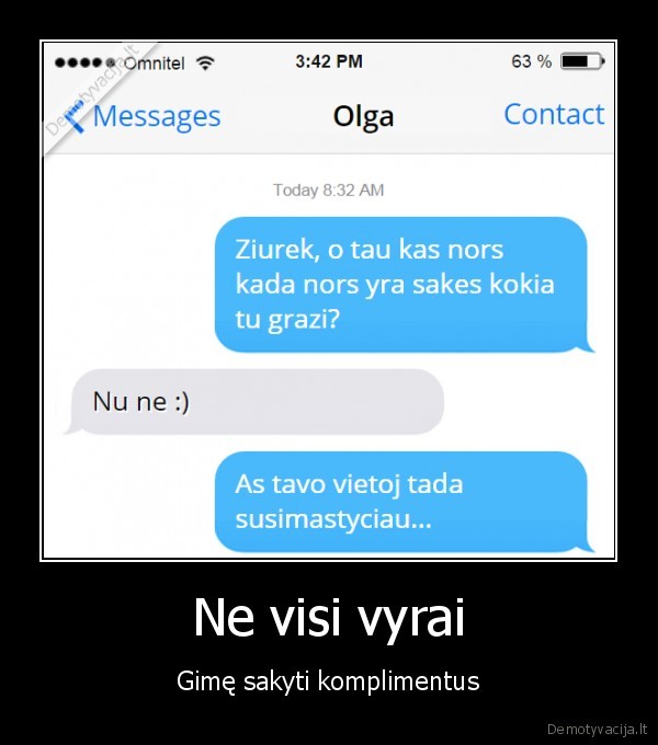 Ne visi vyrai - Gimę sakyti komplimentus. 